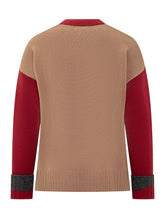 Quilisia Red Sweater with Contrast Cuffs - COLLEZIONE TEAM EC | $store$