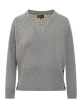 Quilisia Grey V-Neck Sweater - COLLEZIONE TEAM EC | $store$