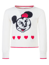 Monnalisa White Sweater with Minnie and Hearts - EXTRA EXCLUSIVE KIDS | $store$
