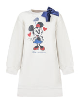 Monnalisa White Dress with Minnie and Blue Bow - EXTRA EXCLUSIVE KIDS | $store$
