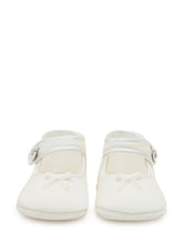 Monnalisa White Velvet Baby Shoes with Jewel Button - EXTRA EXCLUSIVE KIDS | $store$