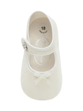 Monnalisa White Velvet Baby Shoes with Jewel Button - EXTRA EXCLUSIVE KIDS | $store$