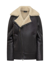 Giocasta Giacca in Pelle con Shearling Nero - Donna | $store$