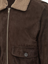 Dfour Suede Shearling Jacket with Contrast Collar - EXTRA EXCLUSIVE MAN | $store$