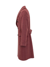 Esterno Bordeaux Red Double-Breasted Wool Coat - EXTRA EXCLUSIVE MAN | $store$