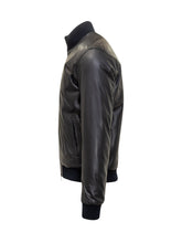 Renzo Cenci Leather Bomber Jacket with Ribbed Details - EXTRA EXCLUSIVE MAN | $store$
