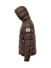 After Label Brown Hooded Down Jacket - COLLEZIONE TEAM EC | $store$