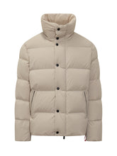 After Label Beige Down Jacket With Button Closure - COLLEZIONE TEAM EC | $store$