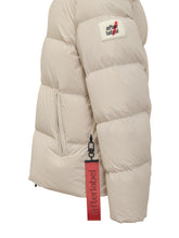 After Label Beige Down Jacket With Button Closure - COLLEZIONE TEAM EC | $store$