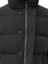 After Label Black Down Jacket With Button Closure - COLLEZIONE TEAM EC | $store$
