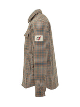 After Label Beige And Green Check Overshirt - COLLEZIONE TEAM EC | $store$