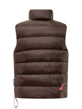 After Label Brown Padded Vest with Zip Closure - COLLEZIONE TEAM EC | $store$