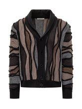 Lorenzoni Multicolor Abstract Wool Cardigan - COLLEZIONE TEAM EC | $store$