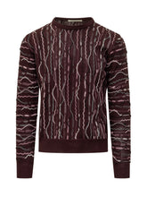 Lorenzoni Multicolor Bordeaux Textured Sweater - COLLEZIONE TEAM EC | $store$