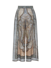 Pantaloni Ampi in Chiffon con Stampa Paisley - Abbigliamento Donna | $store$