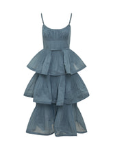 Midi Dress With Ruffles And Thin Straps - COLLEZIONE TEAM EC | $store$