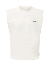 T-shirt Senza Maniche con Logo e Dettagli Traforati - Abbigliamento Uomo | $store$