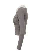 Top in Maglia con Colletto in Pizzo - Abbigliamento Donna | $store$