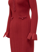 Long Knit Dress with Trims - COLLEZIONE TEAM EC | $store$