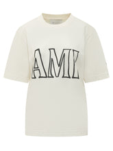Boxy T-shirt with Front Logo - Ami Alexandre Mattiussi | $store$