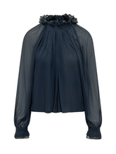 Creponne Shirt with Ruffled Neck - Alberta Ferretti | $store$