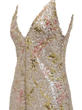 Long Sequin Dress with V Neck - Alberta Ferretti | $store$