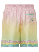 Shorts with Drawstring and Wavy Pattern - Casablanca | $store$