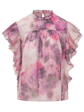 Abstract Print Top with Ruffle Sleeves - EXTRA EXCLUSIVE WOMAN | $store$