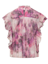 Abstract Print Top with Ruffle Sleeves - EXTRA EXCLUSIVE WOMAN | $store$