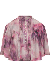 Abstract Print Top with Front Ruffles - EXTRA EXCLUSIVE WOMAN | $store$