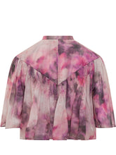 Abstract Print Top with Front Ruffles - EXTRA EXCLUSIVE WOMAN | $store$
