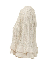 Knitted Blouse with Openwork Pattern and Ruffles - EXTRA EXCLUSIVE WOMAN | $store$