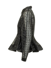 Flocked Peplum Shirt - COLLEZIONE TEAM EC | $store$