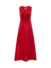 Sleeveless Midi Dress with Floral Appliqués - Farm Rio | $store$