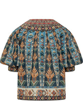 Embroidered Blouse with Wide Collar and Short Sleeves - Farm Rio | $store$