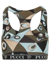 Sports Bra with Geometric Print - New Collection | $store$