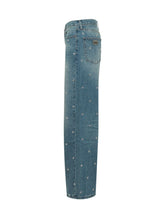 Skater Loose Jeans with Rhinestones - Lois | $store$