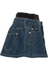 Banded Mini Skirt in Denim - 7 For All Mankind | $store$