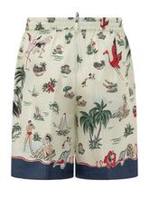 Graphic Print Bermuda with Elastic Waist - Dsquared2 | $store$