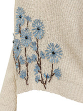 Maglia con Scollo a V e Ricamo Floreale - Abbigliamento Donna | $store$