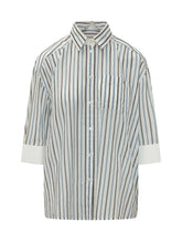 Camicia a Righe con Taschino - Abbigliamento Donna | $store$