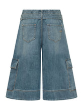 Denim Bermuda Shorts with Cargo Pockets - New Collection | $store$
