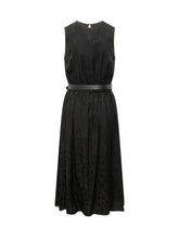 Caserta Sleeveless Dress with Belt and Jacquard Pattern - New Collection | $store$