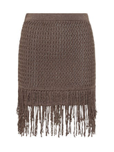 Knit Skirt with Fringe - New Collection | $store$
