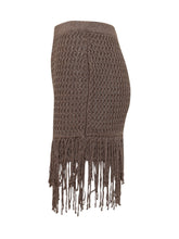 Knit Skirt with Fringe - New Collection | $store$
