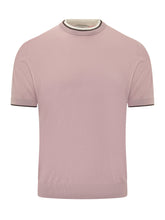 Short Sleeve Sweater with Contrast Crew Neck - Men | $store$