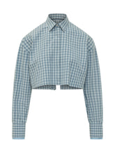 Cropped Check Shirt with Collar - EXTRA EXCLUSIVE WOMAN | $store$