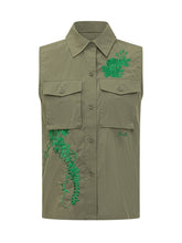 Camicia Smanicata con Ricamo - Abbigliamento Donna | $store$