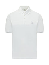White polo shirt with embroidered logo - Brunello Cucinelli | $store$
