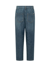 Denim Trousers with Elastic Waist and Pockets - Brunello Cucinelli | $store$